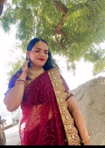 Elegant Maroon Embroidered Saree