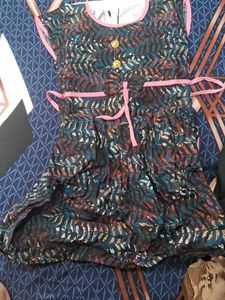 Leafy Print Frock For Summer