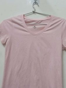 Pink V-Neck Tee