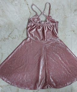 Pink Coloured Satin Dress