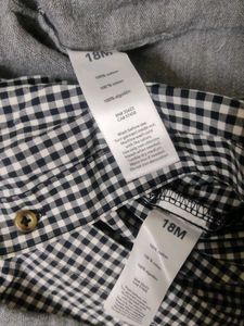 Checkered Baby Shirt with vest and tie