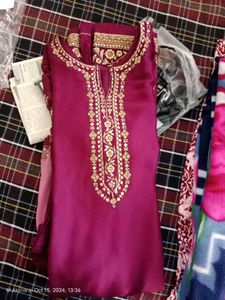 Heavy working kurti with dupatta