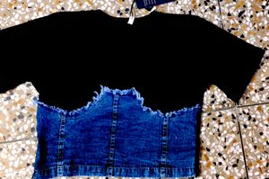 Denim Black Top...