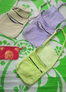 Cloth Handbag Combo -3 And 1 Pouch