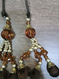 Copper Blouse Dangler With Same Color Strings