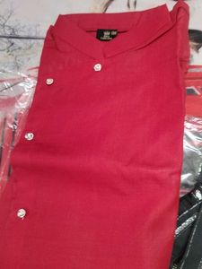 Red Asymmetric Kurta