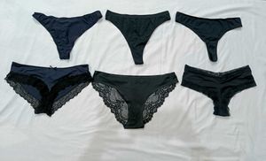 🇳🇿💫💗Pack Of 6 Black Thongs