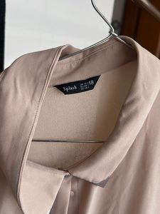 Elegant Beige Button-Down Top