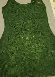 Green Knit Tank Top