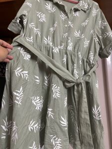 “Bombay Paisley” MintGreen Leaf Print Dress