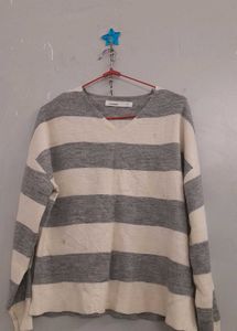 Striped V-Neck Sweater