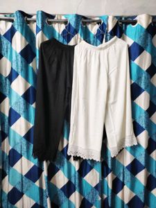 Lace Trim Palazzo Pants Set