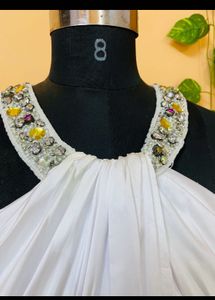 Elegant White Halter Gown
