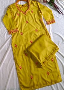 Beautiful Mustard KurtibPalazzo Set
