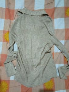 Elegant Gold Knit Top gilter