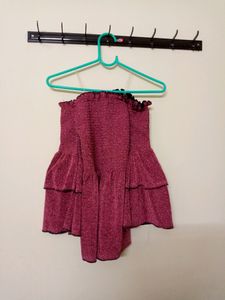 Off Shoulder Crop Stretchable Top