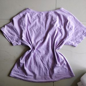 NUON Lavender V Neck T Shirt 💜