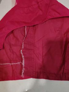 Pink Embellished Saree Fabric