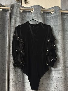 Black Velvet Bodysuit