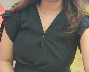 Black Slit Mini Dress