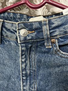 Blue Denim high waist Ankle Length Jeans