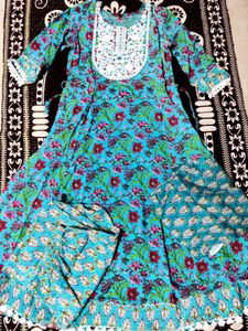 3 Piece Anarkali Cotton Suit
