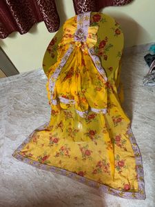 Haldi  Beautiful Half Saree