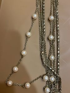 Silver &amp; Pearl Layered Necklace