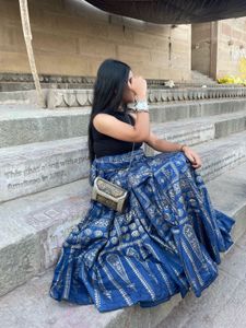 Navy Blue Heavy Skirt