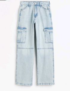 H&M Light Wash Cargo Jeans