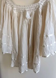 Creamy White Boho Tunic Top