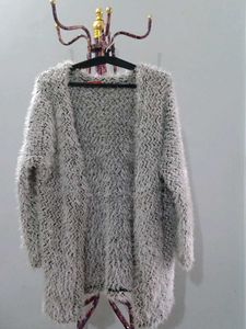 Cozy Grey Marled Cardigan Sweater