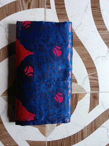 pink and neavy blue colour saree