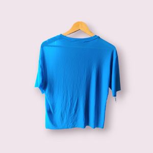 SHEIN blue Mesh Top