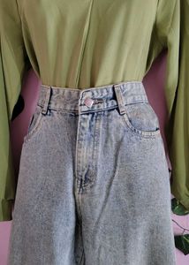 High rise wise leg jeans