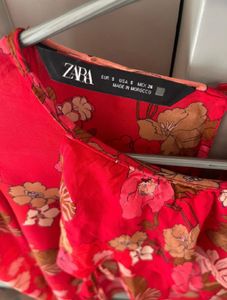 Zara Floral Ruffle Blouse