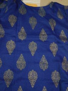 Blue &amp; Gold Print Kurti