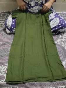 💚 Handstitched Olive Green Rayon Kurti | Soft &amp; N
