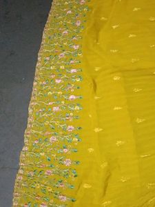 Mustard Embroidered Anarkali