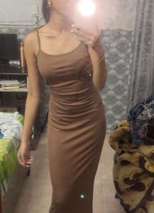 Brown Strappy Maxi Dress
