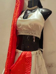 Elegant Halter Top Lehenga Skirt Festival Dhamaka