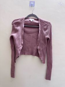 Mauve Knit Cardigan