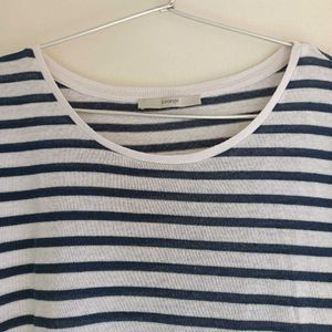 Stripes Top With Lacy Borders