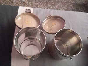 two steel gullak (Set of 2)