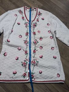 Floral Embroidered Cardigan