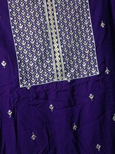 Embroidered Purple Kurti - Size L
