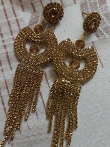 Dazzling Gold Toned Earrings