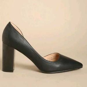 Fyre Rose Pointed Toe Chunky Heel Pump