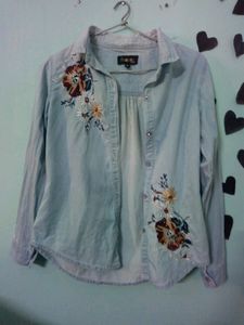 Denim Embroidery Shirt