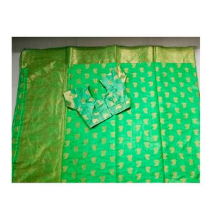 Green Banarasi Silk Saree